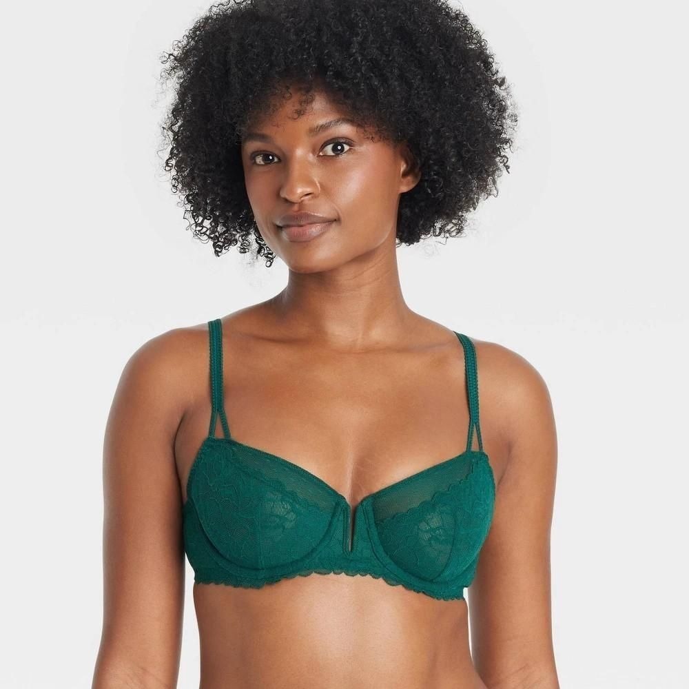 Women's Unlined Balconette Bra - Auden™ Green 36A